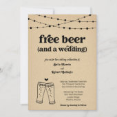 Invitation Funny Libre Bière Mariage à thème (Devant)