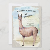 Invitation Funny Llama Mariage Photo reportée Date de modific (Devant)