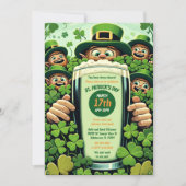 Invitation Funny Lucky Leprechauns St. Patrick's Day Party (Devant)