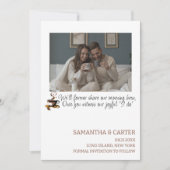 Invitation Funny Mariage à thème Café Enregistrer le design D (Devant)