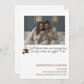 Invitation Funny Mariage à thème Café Enregistrer le design D (Devant / Derrière)