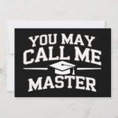 Invitation Funny Masters Degree MBA Education Graduation (Devant)