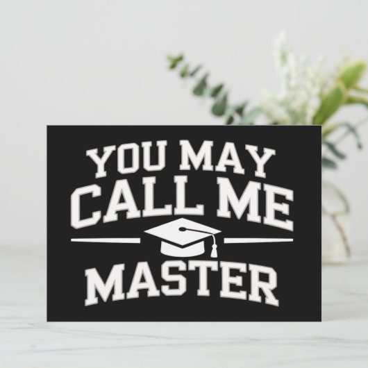 Invitation Funny Masters Degree MBA Education Graduation (Debout devant)