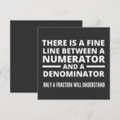 Invitation Funny Math FINE LIGNE NUMÉRATEUR DENOMINATEUR (Devant / Derrière)