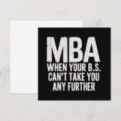 Invitation Funny MBA Master Degree Graduation Day (Devant / Derrière)