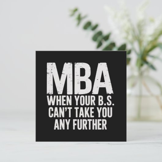 Invitation Funny MBA Master Degree Graduation Day (Debout devant)