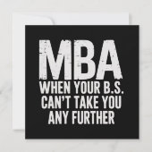 Invitation Funny MBA Master Degree Graduation Day (Devant)