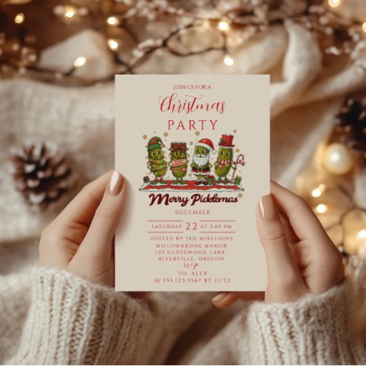 Invitation Funny Merry Picklemas Christmas