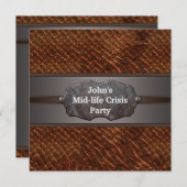 Invitation Funny Mid Life Crisis Mans 40e fête d'anniversaire (Devant / Derrière)