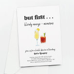 Invitation Funny Mimosa et la Fête des mariées de Bloody Mary<br><div class="desc">Mais d'abord. . . marys et mimosas sanglants. Un drôle de modèle d'invitation à la douche nuptiale qui met l'accent sur le plaisir dans l'occasion!</div>