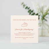 Invitation Funny Modern Pie Friendsgiving Party Thanksgiving (Debout devant)