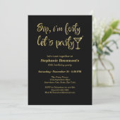 Invitation Funny Modern Sip I'm Fifty Woman's 40th Birthday (Debout devant)