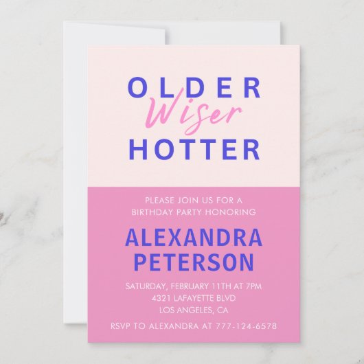 Invitation Funny moderne 83e anniversaire (Devant)