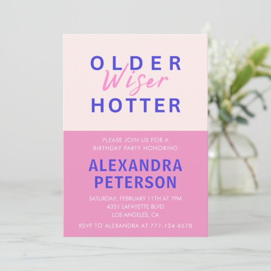 Invitation Funny moderne 83e anniversaire (Debout devant)