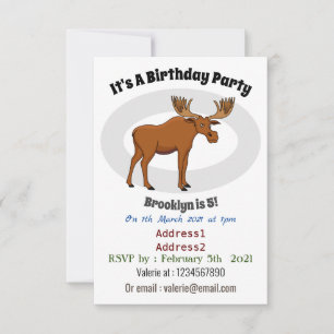 Invitation Funny moose