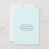 Invitation Funny Nuring Superhero Dit Merci (Dos)