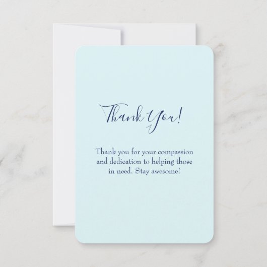 Invitation Funny Nuring Superhero Dit Merci (Dos)