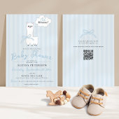 Invitation Funny Oh Mmama Llama Cute Blue Baby Boy Shower