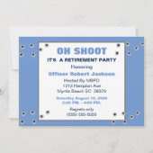 Invitation Funny Oh Shoot Police Retraite/Invitation d'annive (Devant)