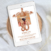 Invitation Funny Party Casquette 80e anniversaire Open House