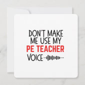 Invitation Funny PE Teacher Gift (Dos)