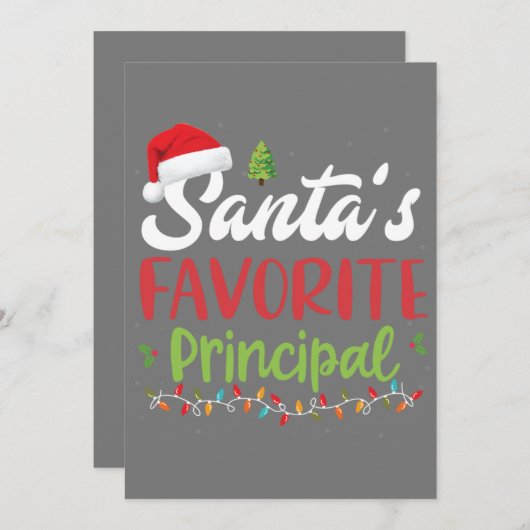 Invitation Funny Père Noël Favori Principal Noël (Devant / Derrière)
