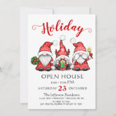 Invitation Funny Père Noël Gnomes Noël Holiday Open House (Devant)