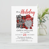 Invitation Funny Père Noël Gnomes Noël Holiday Open House (Debout devant)