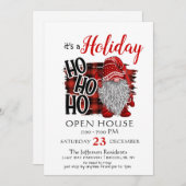 Invitation Funny Père Noël Gnomes Noël Holiday Open House (Devant / Derrière)