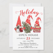 Invitation Funny Père Noël Gnomes Noël Holiday Open House (Devant)