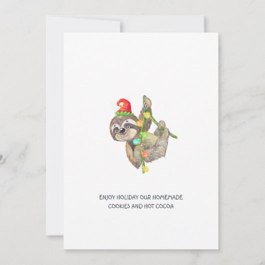 Invitation Funny Père Noël Gnomes Noël Holiday Open House (Dos)