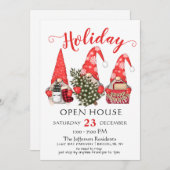 Invitation Funny Père Noël Gnomes Noël Holiday Open House (Devant / Derrière)