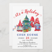 Invitation Funny Père Noël Gnomes Noël Holiday Open House (Devant / Derrière)