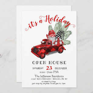 Invitation Funny Père Noël Gnomes Noël Holiday Open House