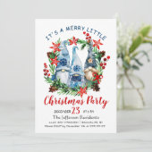 Invitation Funny Père Noël Joyeux Noël Petite fête (Debout devant)