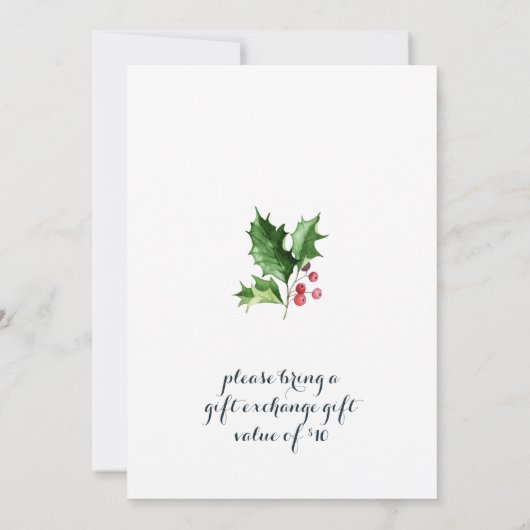 Invitation Funny Père Noël Joyeux Noël Petite fête (Dos)