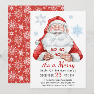 Invitation Funny Père Noël Joyeux Noël Petite fête