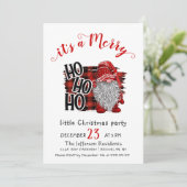 Invitation Funny Père Noël Joyeux Noël Petite fête (Debout devant)