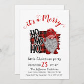 Invitation Funny Père Noël Joyeux Noël Petite fête (Devant / Derrière)