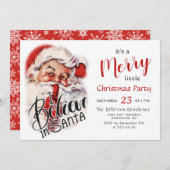 Invitation Funny Père Noël Joyeux Noël Petite fête (Devant / Derrière)