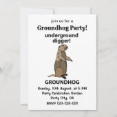 Invitation Funny Pet Groundhog (Devant)