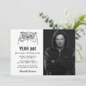 Invitation Funny Photo 30e anniversaire (Debout devant)