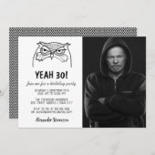 Invitation Funny Photo 30e anniversaire (Devant / Derrière)