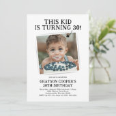 Invitation Funny Photo Any Age Adult Birthday (Debout devant)