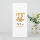 Invitation Funny Pi Day Animal with Pie – Math Lover Gift (Debout devant)