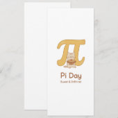 Invitation Funny Pi Day Animal with Pie – Math Lover Gift (Devant / Derrière)