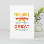 Invitation funny pickleball making courts (Debout devant)