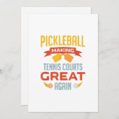 Invitation funny pickleball making courts (Devant / Derrière)
