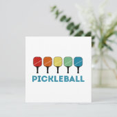 Invitation Funny Pickleball Retro Vintage (Debout devant)