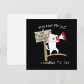 Invitation Funny Pilote Aéronautique Contrôleur de la circula (Devant / Derrière)